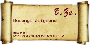 Besenyi Zsigmond névjegykártya